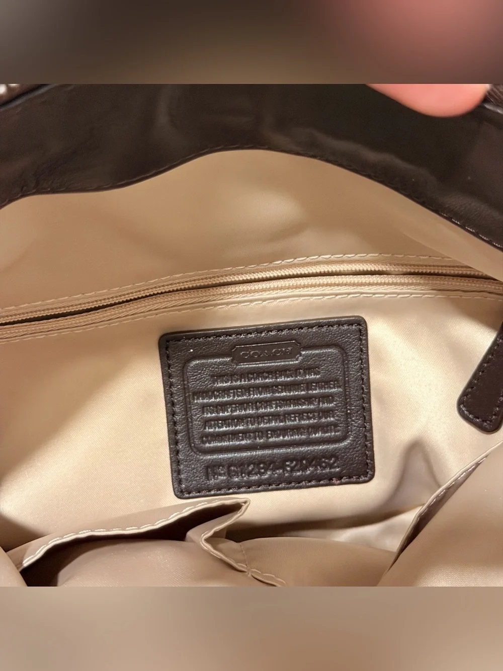 Coach Ashley Brown Patent Leather Shoulder / Handbag Purse Y2K